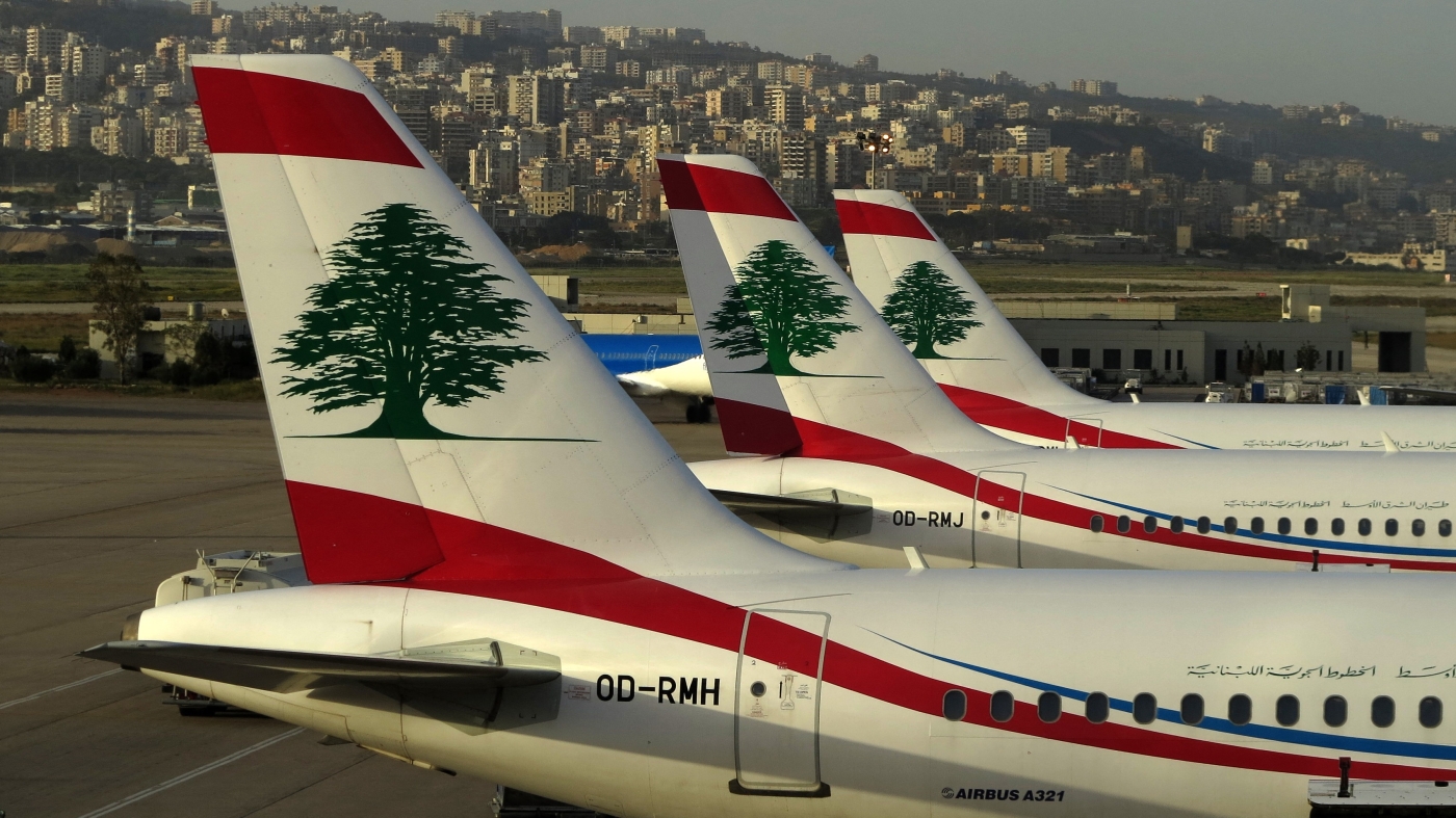 Middle East Airlines Air Liban (MEA) Airbus A321 line up at Rafic Hariri Beirut International Airport (AFP/file photo)