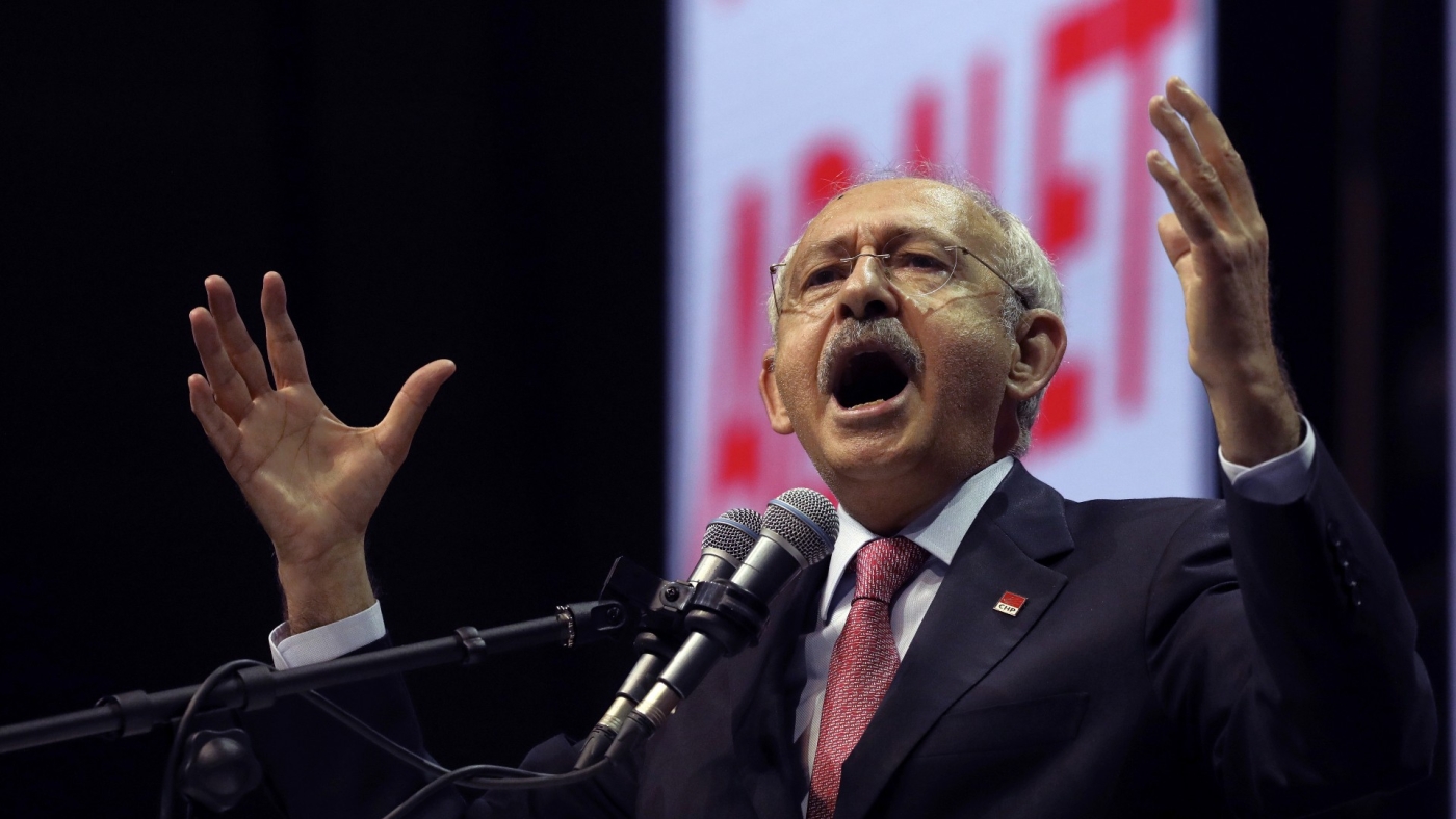 Kemal Kilicdaroglu, the leader of Turkey's main opposition Republican People's Party, in Ankara in 2018 (AP)
