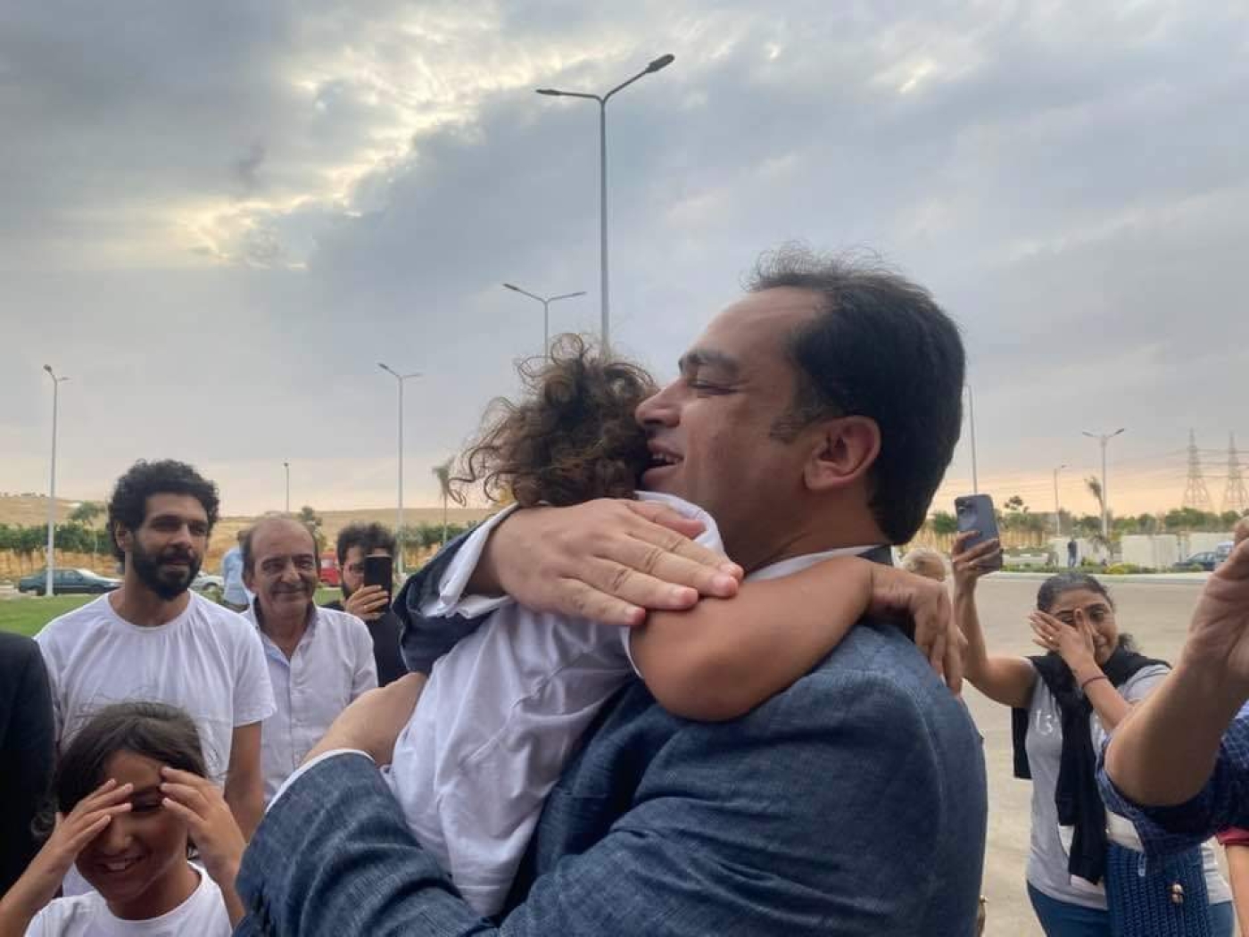 Zyad El-Eleimy after his release from prison on Monday (Twitter)