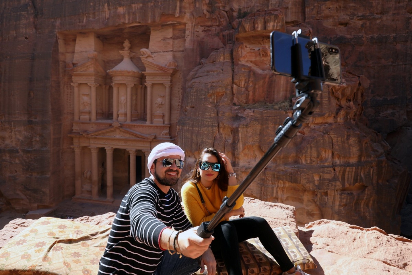 tourists in jordan