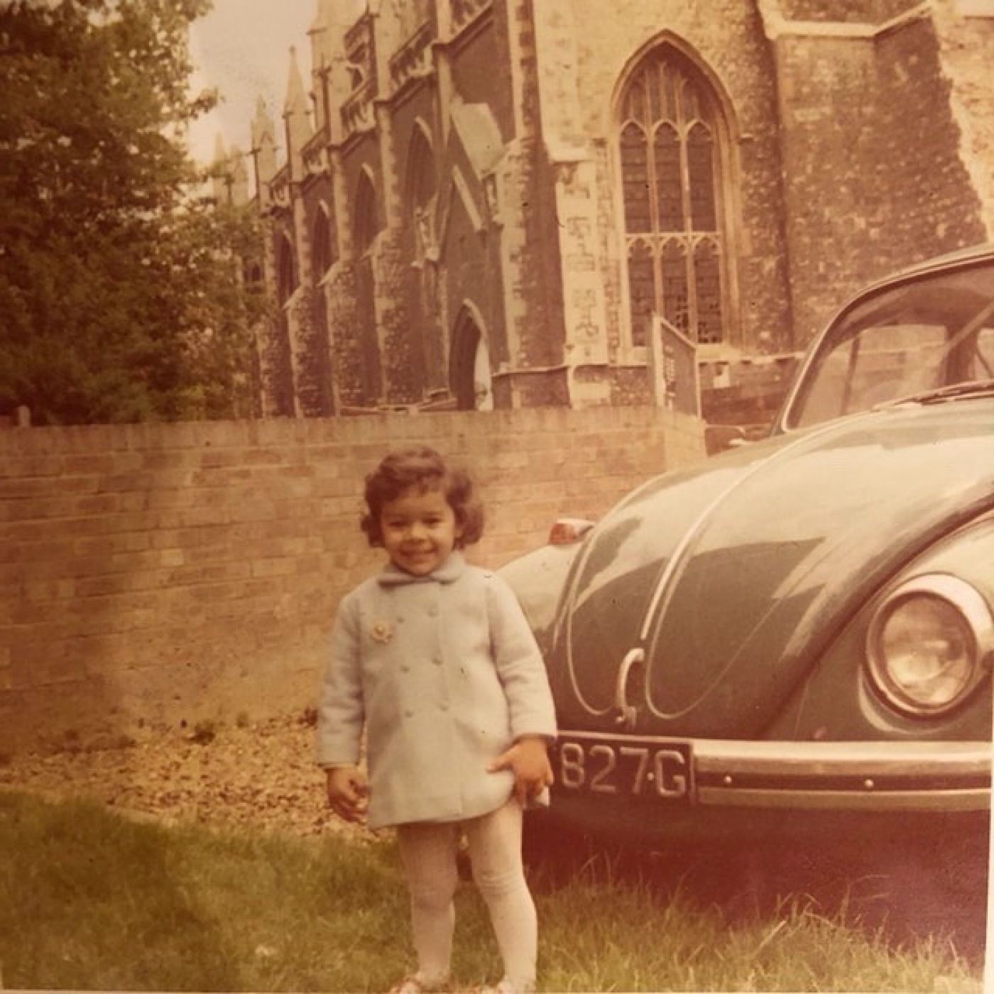A photo from the 1970s, of Yasmin Jessy Amr's mother, aged four