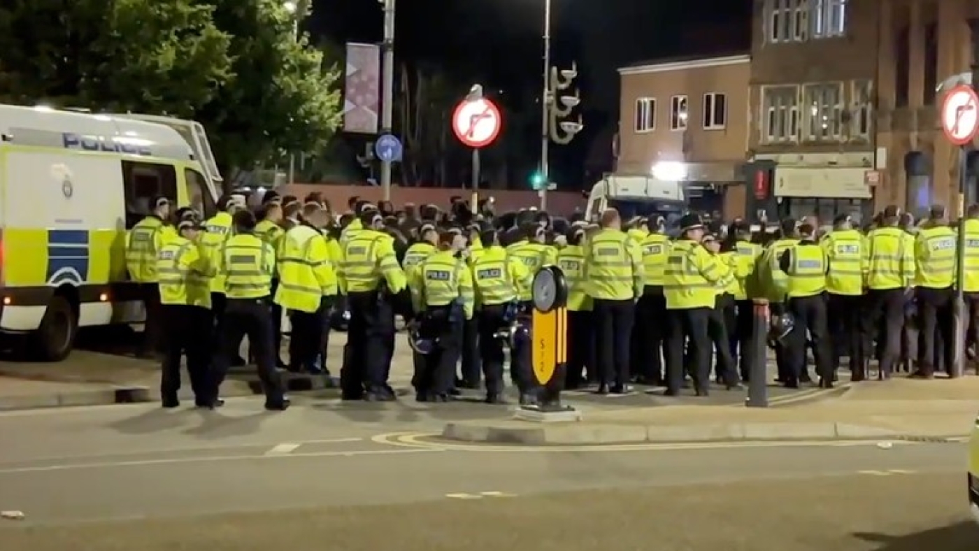 In Leicester, tensions have been growing amid a series of anti-Muslim attacks in recent months (Video screen grab)