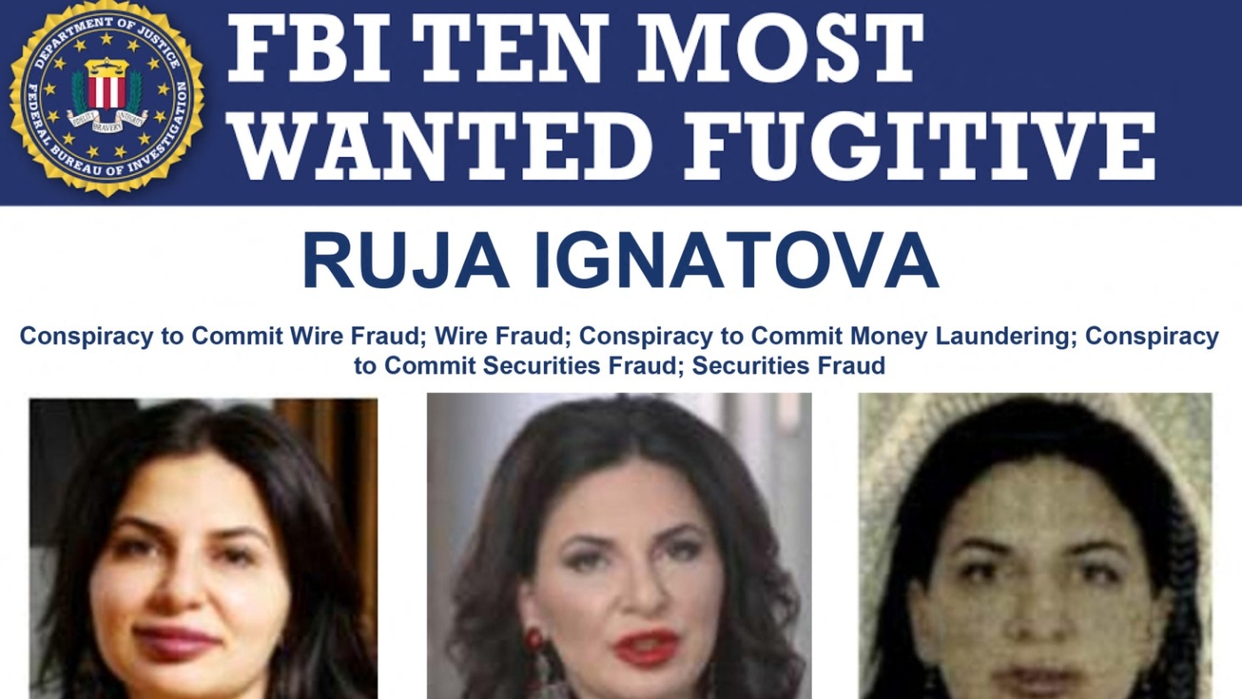 This image of a "Most Wanted" poster obtained from the FBI on June 30, 2022, shows Ruja Ignatova (AFP)