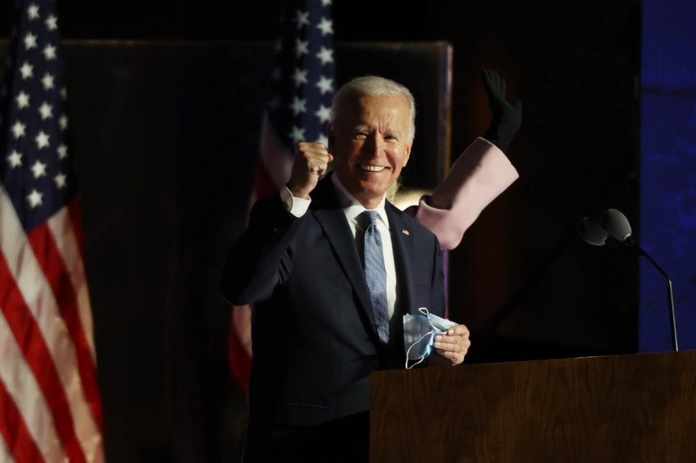 Biden was projected to have obtained the necessary 270 electoral votes needed to win his hard-fought matchup with Trump.