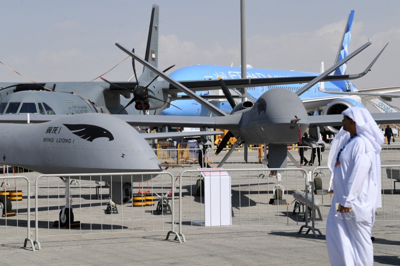 Chinese-made Wing Loong II drones 