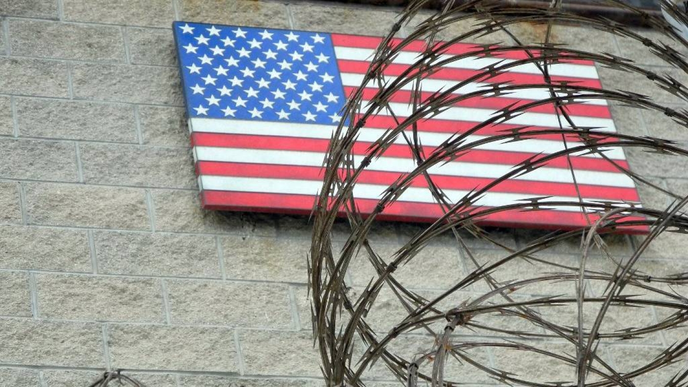The US flag at the US Naval Base in Guantanamo Bay, Cuba on 7 August 2013.