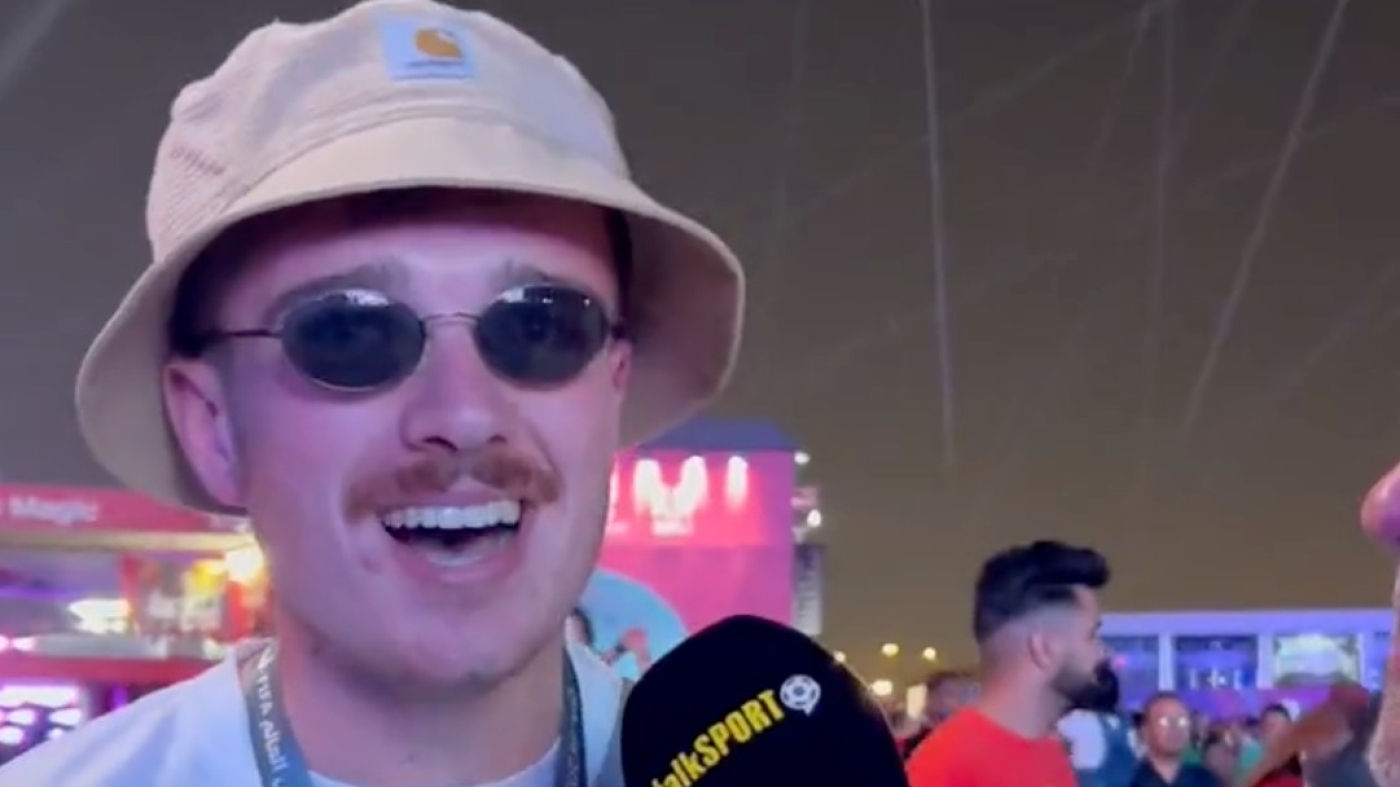 England fan gives an account of going to a 'palace' in Qatar where he met exotic birds, monkeys and a lion (TalkSport)