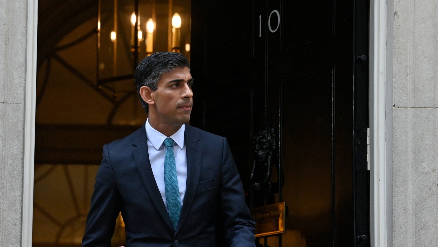 Britain's Prime Minister Rishi Sunak leaves 10 Downing Street in central London on 26 October 2022 (AFP)