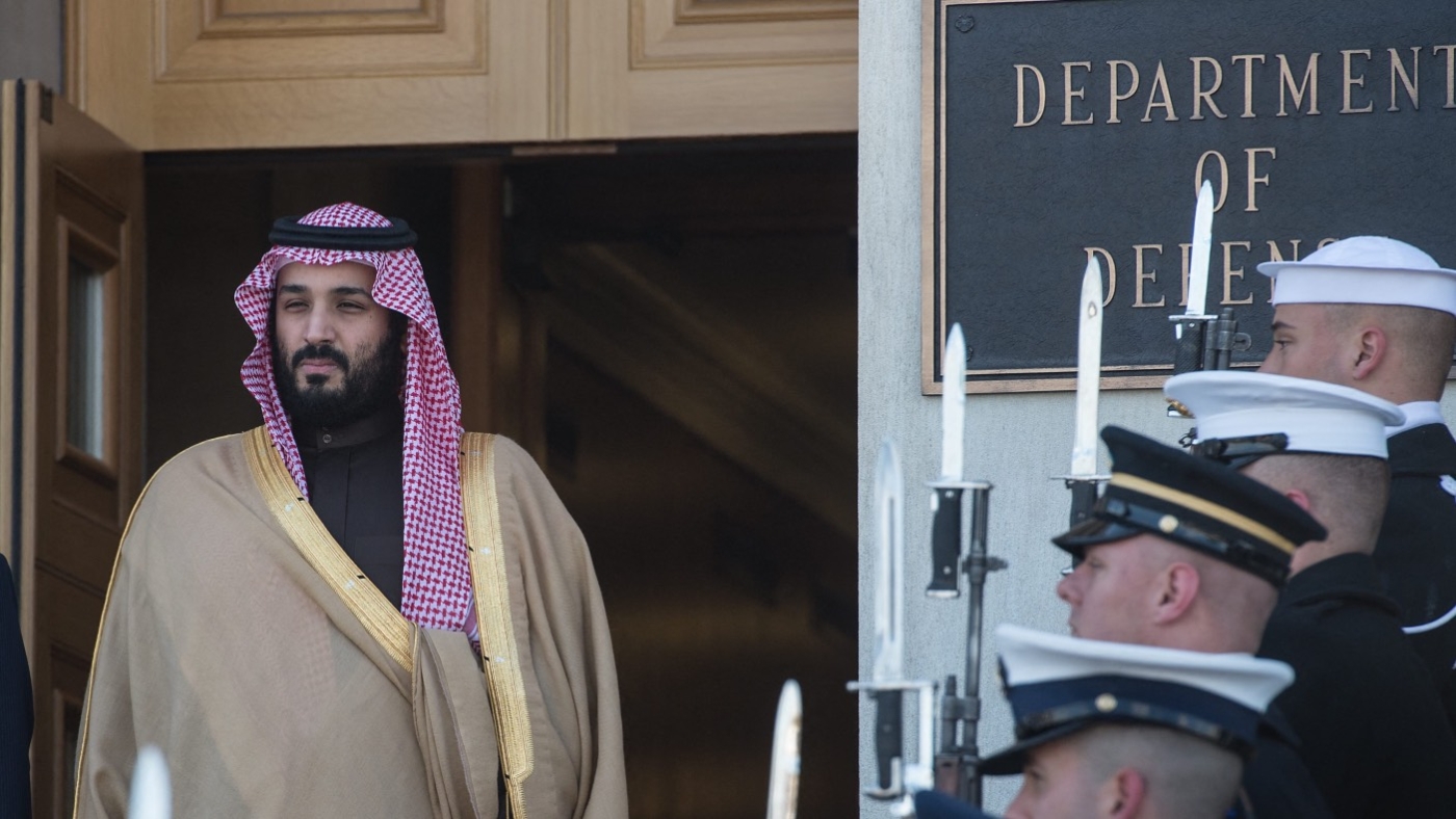Saudi Crown Prince Mohammed bin Salman, then the deputy crown prince, at the Pentagon in Washington, DC, on 16 March 2017.