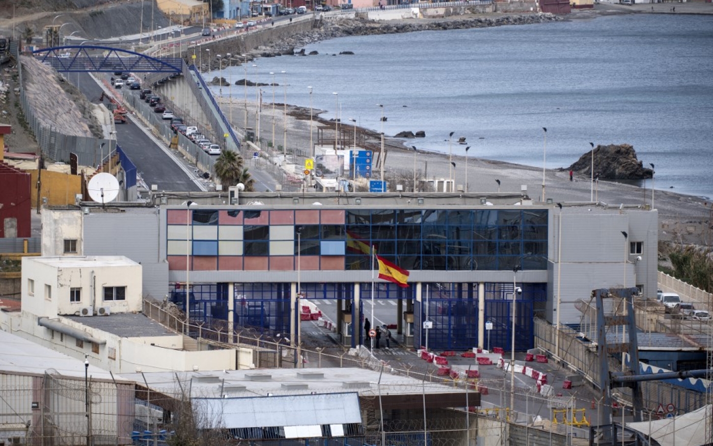 Point de passage entre le Maroc et l’enclave espagnole de Ceuta, à Fnideq (AFP)
