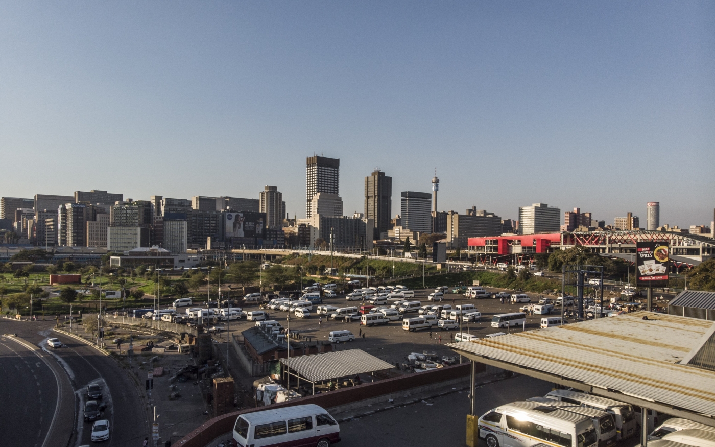 Johannesburg pictured here is well behind Dubai as a destination for Africa-focused companies.  May 7, 2020 (Marco Longari / AFP)