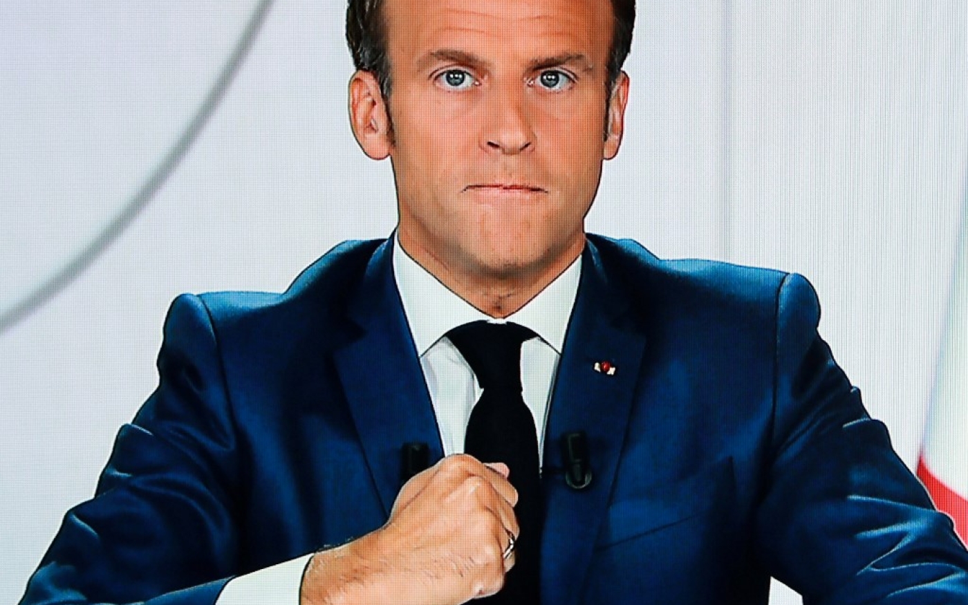 Le 21 juillet 2020, Emmanuel Macron d’une interview télévisée (AFP)