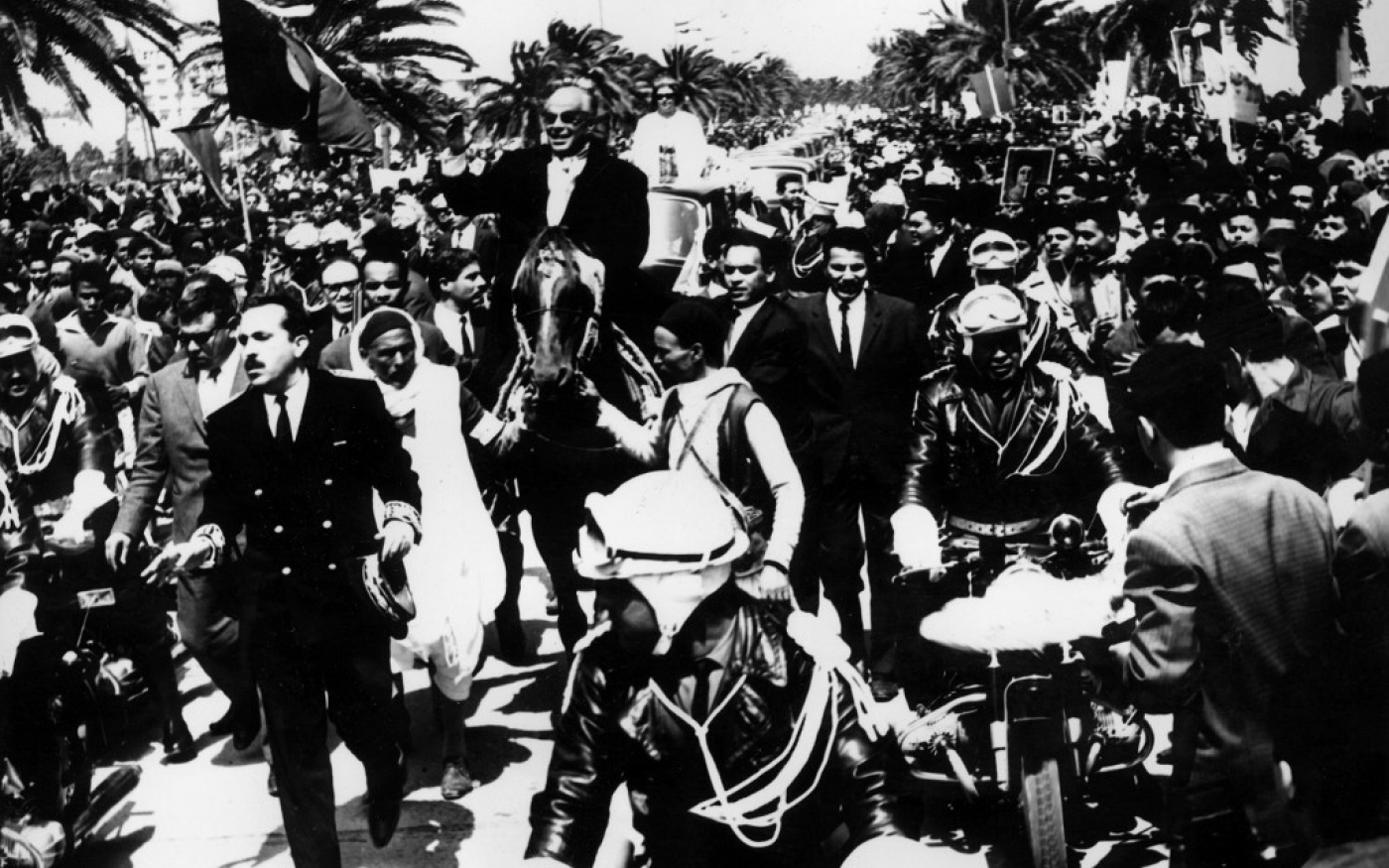 Autour de Habib Bourguiba, président de la Tunisie de 1957 à 1987, une élite originaire du Sahel va investir l’État (AFP)