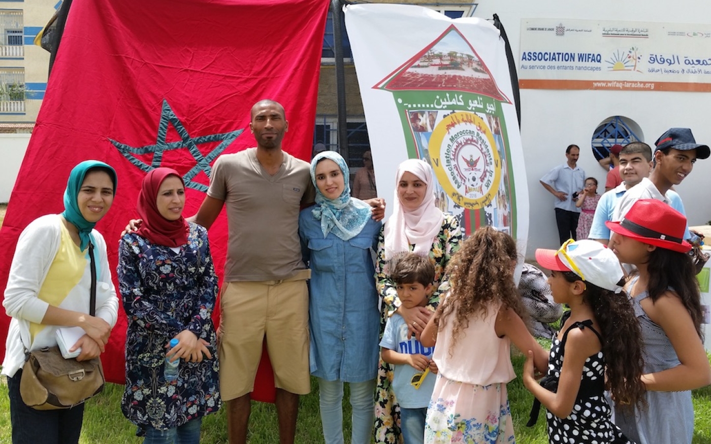 Abdeslam Ouaddou lors d’un match caritatif organisé par l'association Wifak, en juillet 2018 à Larache, au nord du Maroc (avec l'aimable autorisation d’Abdeslam Ouaddou)