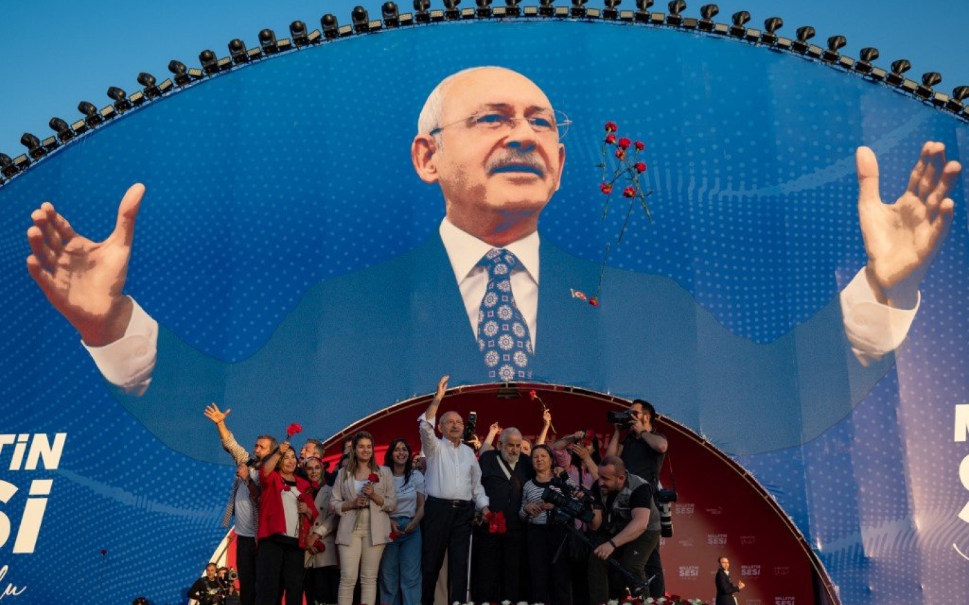 Kemal Kılıçdaroğlu, leader du CHP, participe à un meeting à Istanbul (Turquie), le 21 mai 2022 (AFP)