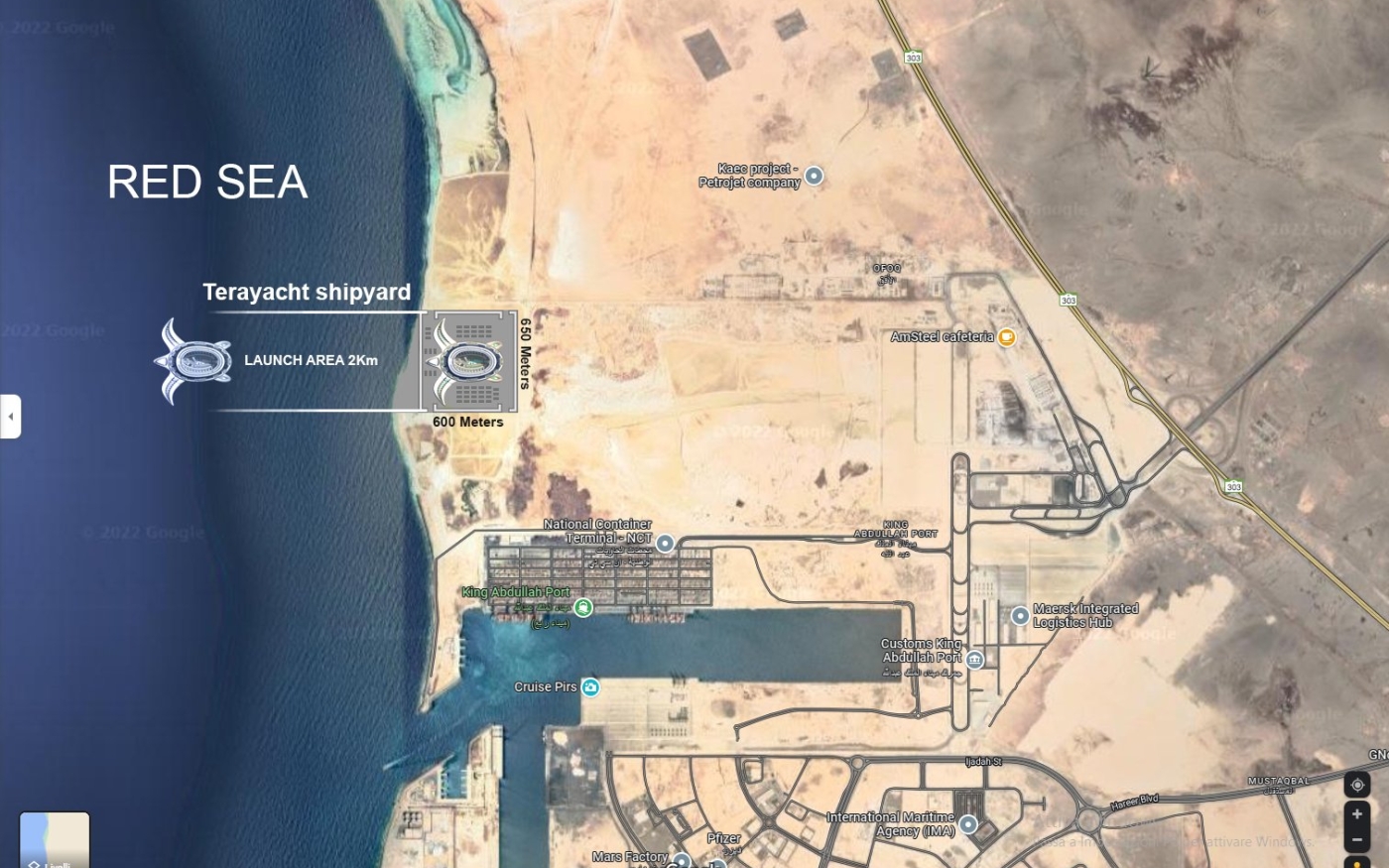 Le projet de chantier naval pour le térayacht, en Arabie saoudite (Lazzarini Design Studio)