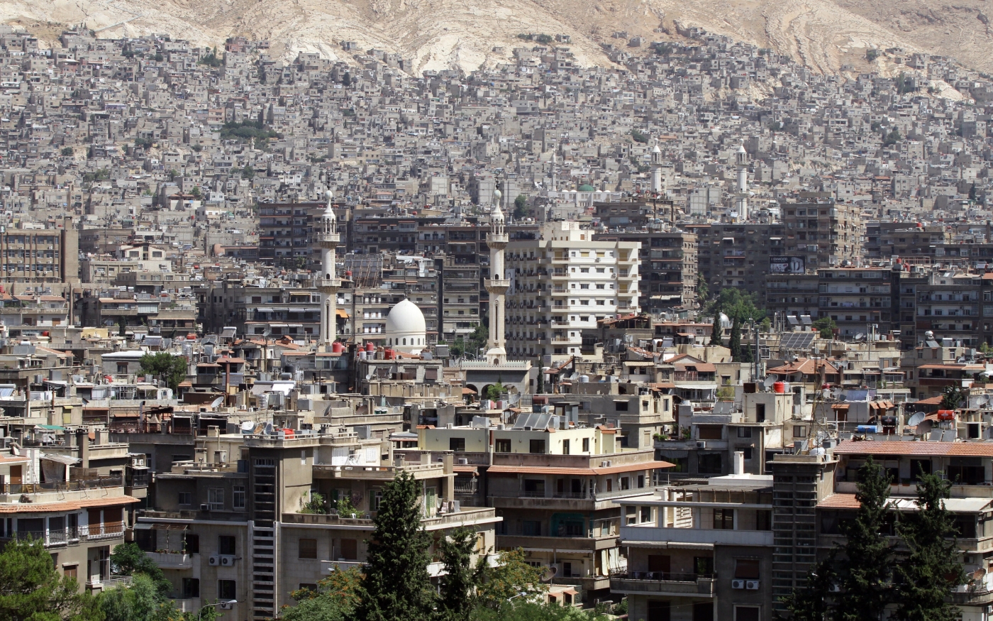 Une vue d’ensemble prise le 30 juin 2015 qui montre un quartier de Damas, la capitale syrienne (AFP/Louai Beshara)