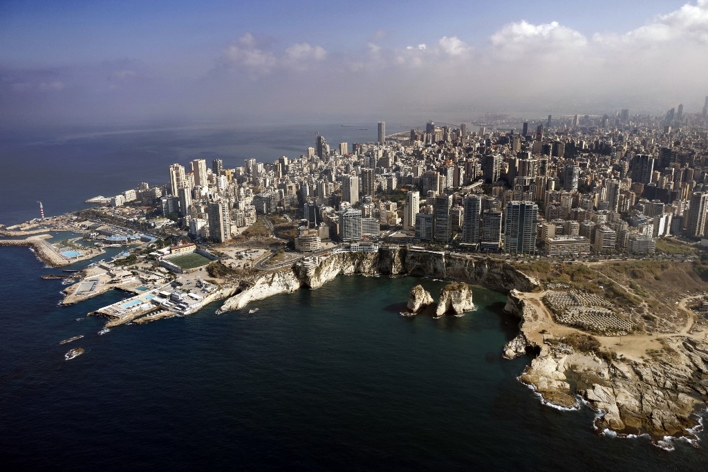 Vue aérienne du centre-ville de Beyrouth (AFP/Thomas Coex)