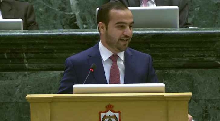Imad al-Adwan speaking in the Jordanian parliament (Roya News)
