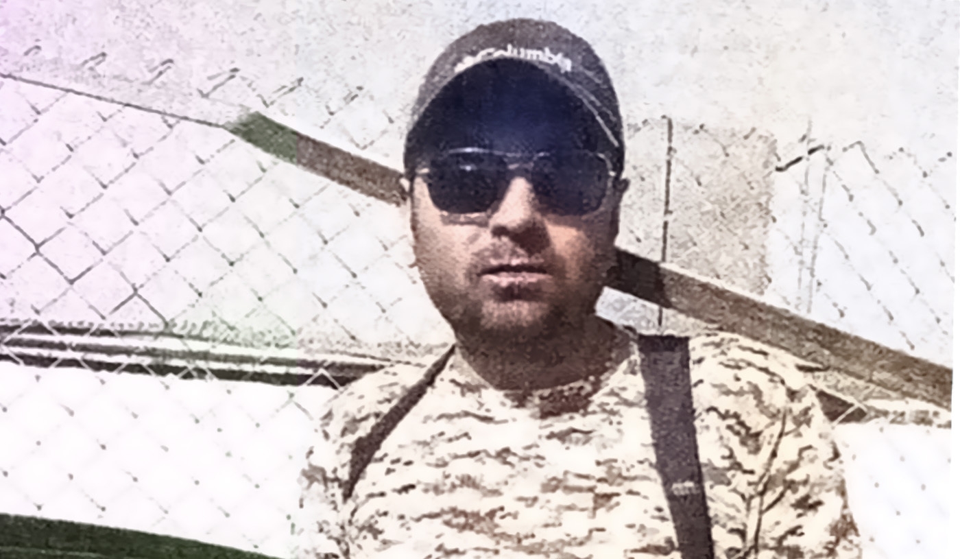 A copy of an image of FBI operative Kamran Faridi in Syria, presented in evidence obtained from mobile phones by Turkish prosecutors (MEE)