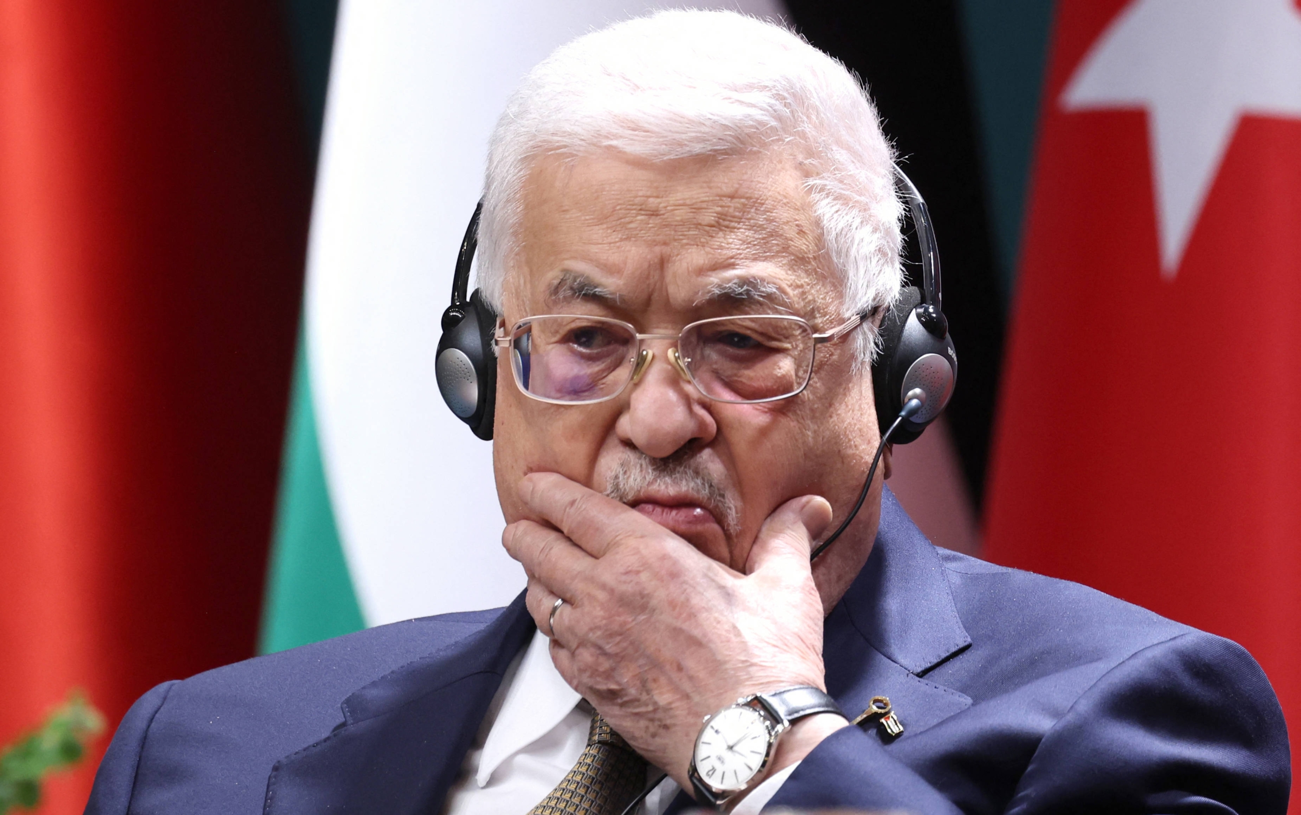 Palestinian leader Mahmoud Abbas pictured in Ankara, Turkey, on 5 March 2024 (AFP)