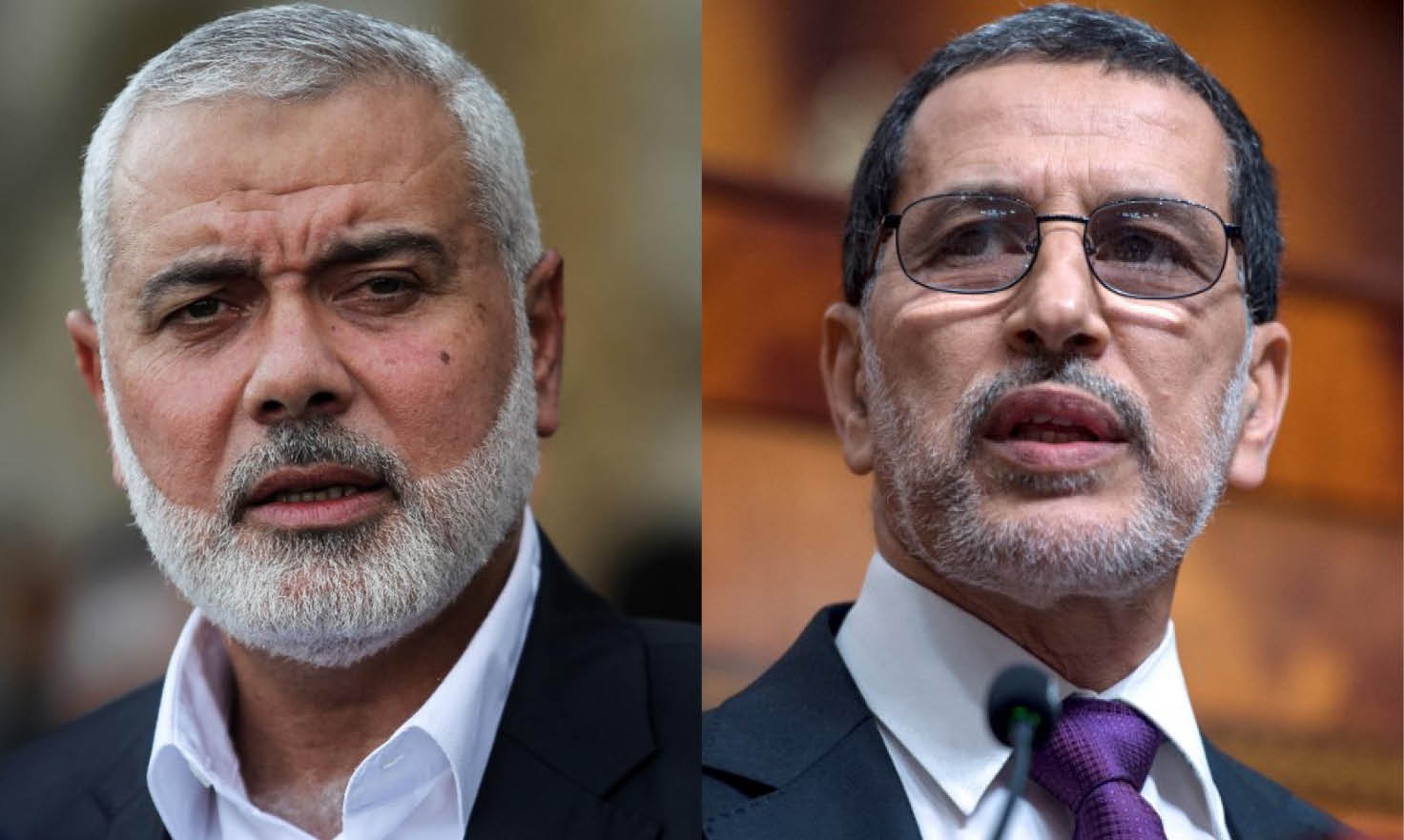 Ismaël Haniyeh et Saâdeddine el-Othmani (AFP)