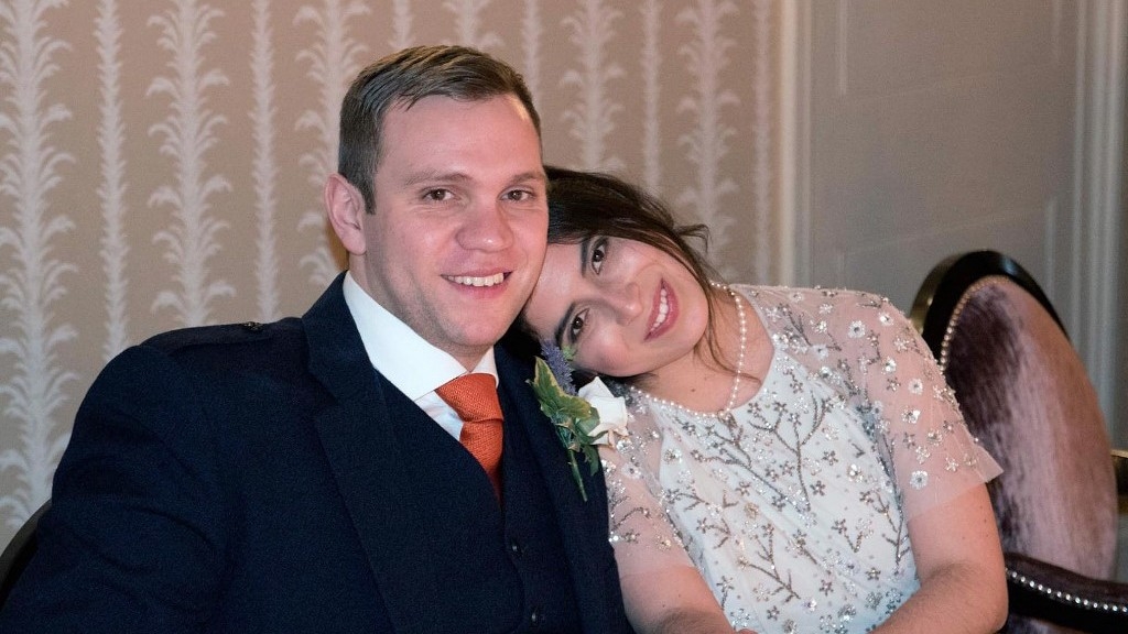 Matthew Hedges and his wife, Daniela Tejada, a year before his detention and alleged torture in the UAE (AFP)