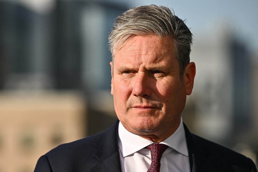 UK Labour Leader Keir Starmer speaks to the BBC at the Global Progress Action Summit on 15 September 2023 in Montreal, Canada (AFP)