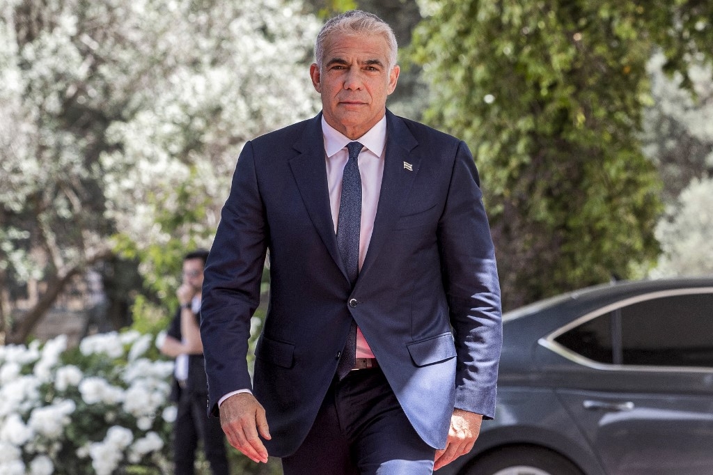 Yair Lapid, the 57-yar-old Yesh Atid party leader