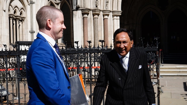 Lord Sheikh outside High Court