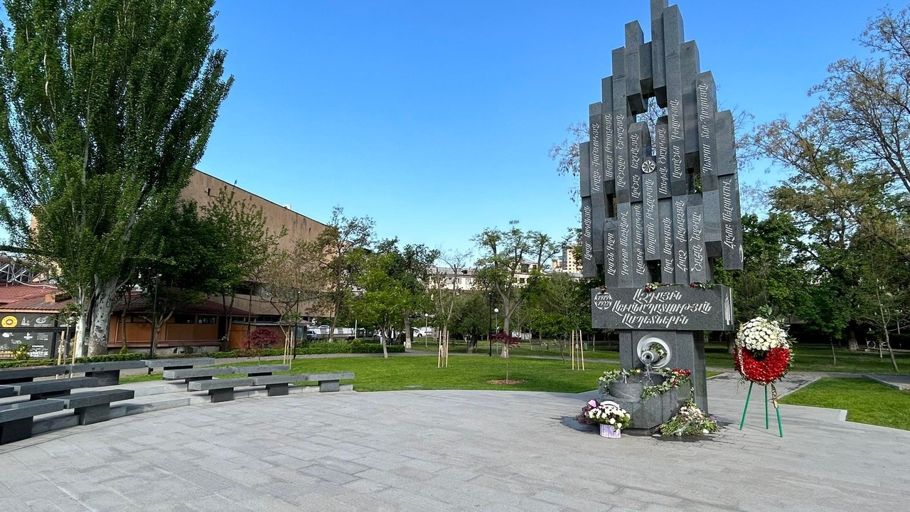 A photo of the Operation Nemesis monument in Armenian capital Yereven (VisitYerevan)