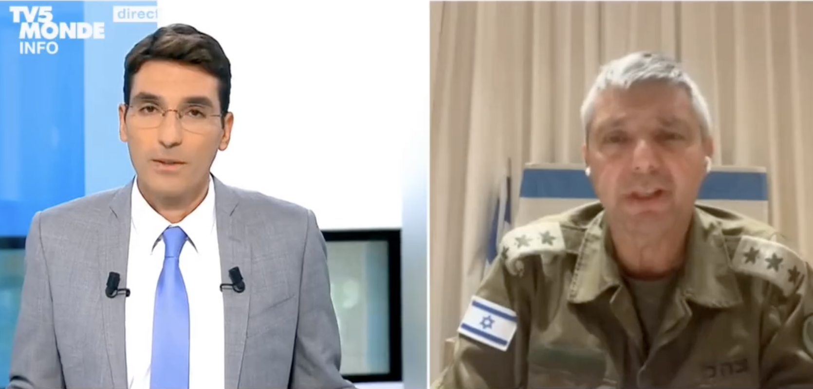 « Olivier Rafowicz, vous venez de dire : ‘’Le Hamas, comment s’est-il comporté ?’’ Je demande si vous vous calquez sur eux ? », a demandé Mohamed Kaci au porte-parole de l’armée israélienne en évoquant l’attaque de l’hôpital al-Chifa (Capture d’écran)