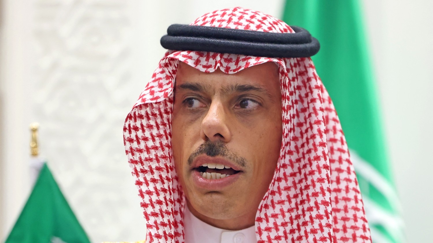 Saudi Foreign Minister Faisal bin Farhan holds a joint press conference with his Iranian counterpart in Riyadh on 17 August 2023.