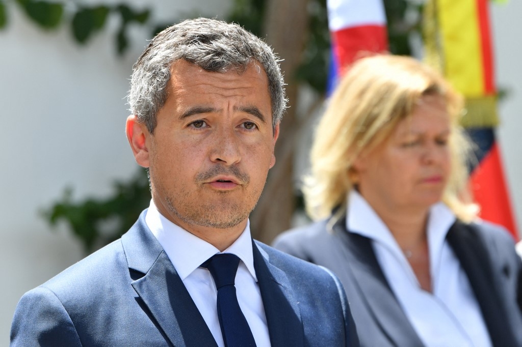 Gérald Darmanin en conférence de presse à Tunis, le 19 juin 2023 (AFP/Fethi Belaïd)