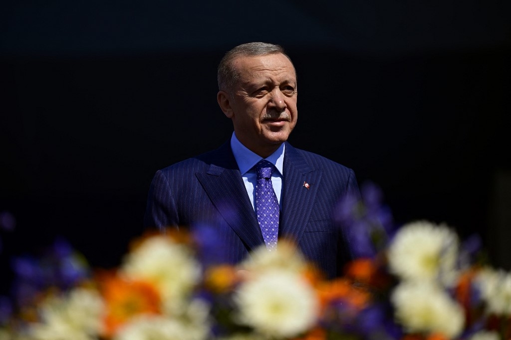 « Istanbul est le joyau, le trésor, la prunelle des yeux de notre nation », a déclaré Recep Tayyip Erdoğan lors d’un meeting dans la ville à sept jours des élections municipales du 31 mars (Yasin Akgul/AFP)