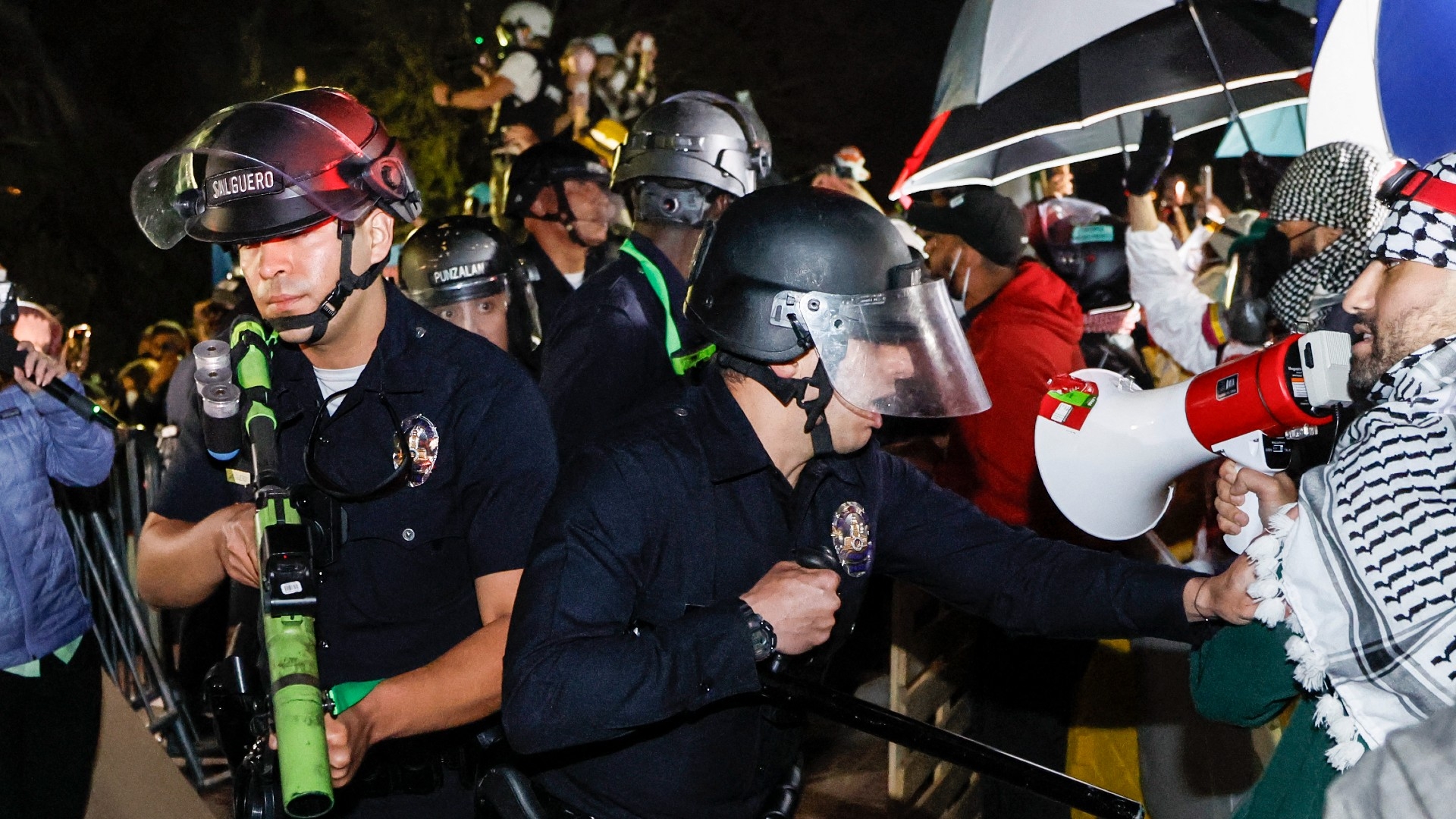 UCLA: Riot police make arrests and begin clearing pro-Palestine encampment