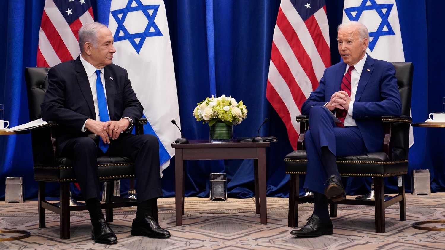 President Joe Biden meets with Israeli Prime Minister Benjamin Netanyahu in New York, on 20 September 2023.