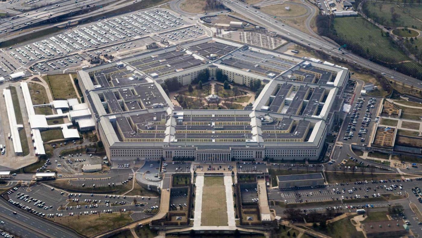 The Pentagon in Washington DC on 3 March 2022.