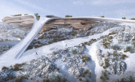 L’Arabie saoudite annonce vouloir construire un complexe de ski de montagne associé à une ville verticale et un lac artificiel (Twitter/Neom)