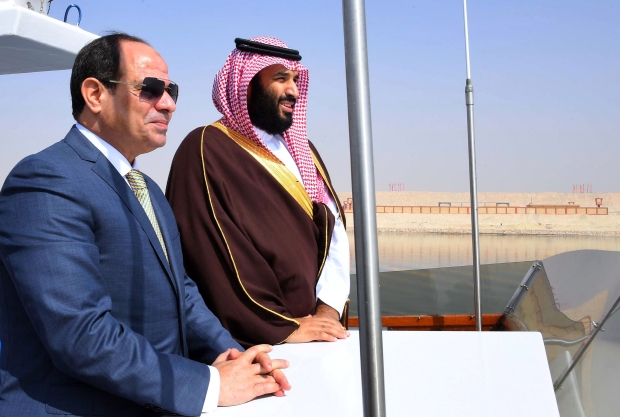 Bin Salman's dark and tangled web: How Saudi prince looms over the Middle East President%20Abdel%20Fattah%20al-Sisi%20and%20bin%20Salman%20visit%20the%20Suez%20Canal%20in%20March%202019%20AFP%20Egyptian%20Presidency