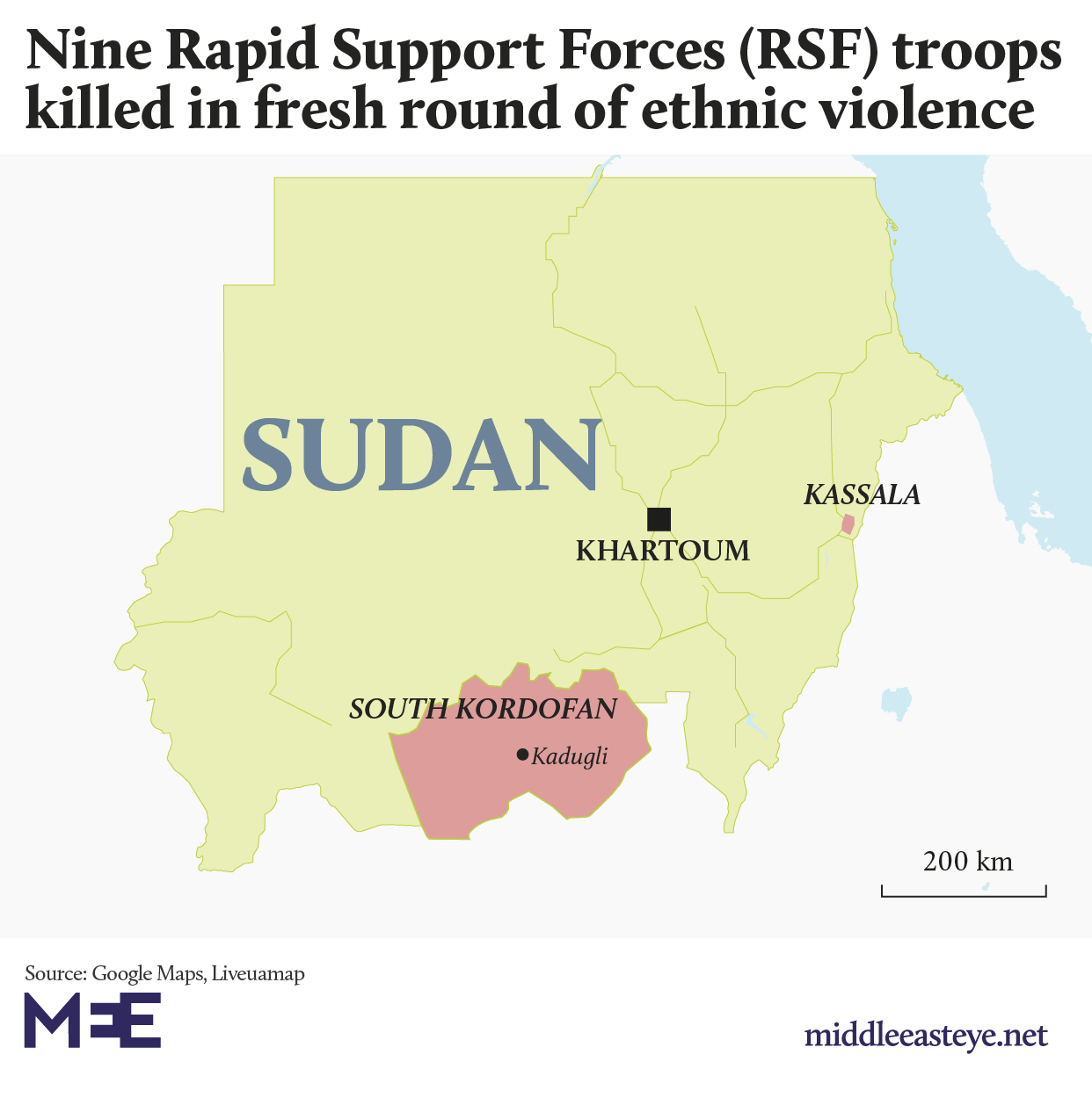 9 RSF troops were killed in South Kordofan, days after ethnic clashes in Kassala