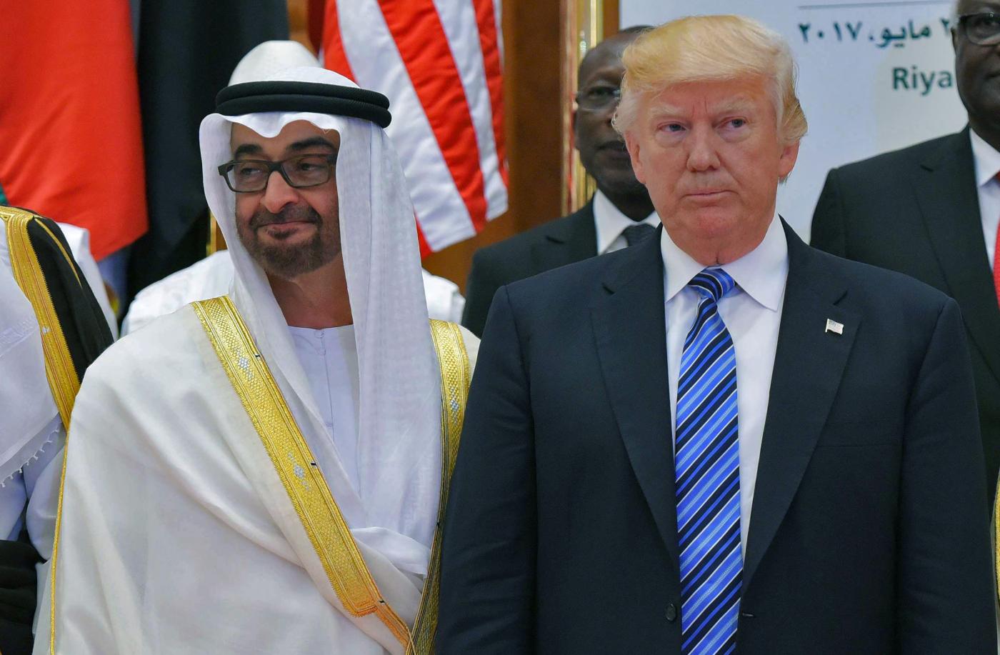 Le prince héritier d’Abou Dabi Mohammed ben Zayed avec le président américain Donald Trump (AFP/photo d’archives)