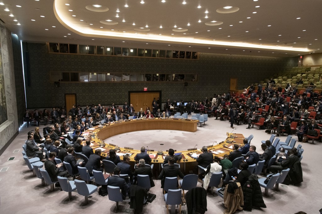 The UN Security Council is pictured on 9 January (Mark Garten/UN/AFP)