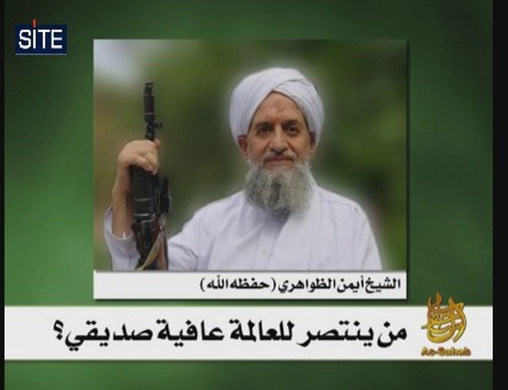An image released in 2010 shows a video grab of al-Qaeda leader Ayman al-Zawahiri (SITE Intelligence Group/AFP)